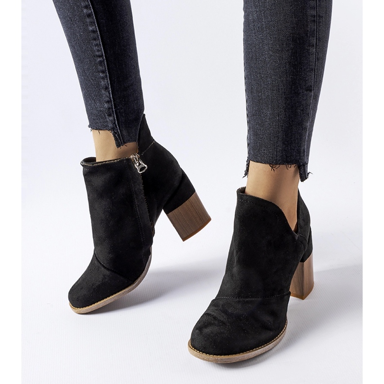 Artemisia schwarze Stiefeletten mit hohem Absatz 1