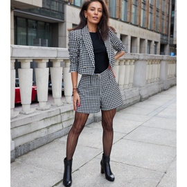 Schwarze Stiefeletten mit hohem Absatz und dekorativem Creil-Riemen 1