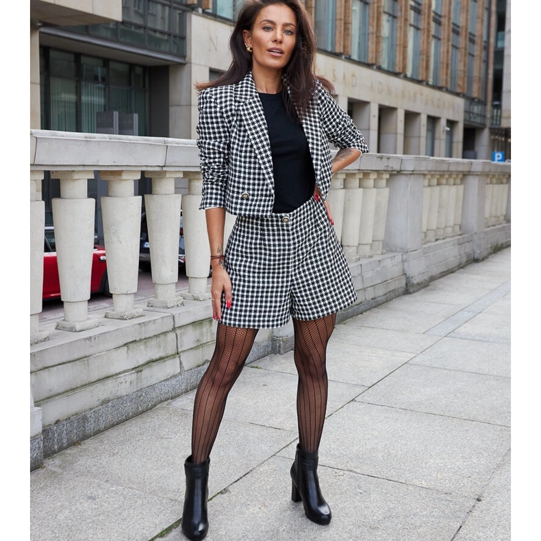 Schwarze Stiefeletten mit hohem Absatz und dekorativem Creil-Riemen 1