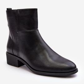 Sergio Leone Damen-Reißverschlussstiefel aus Leder in Schwarz von Semotti 2