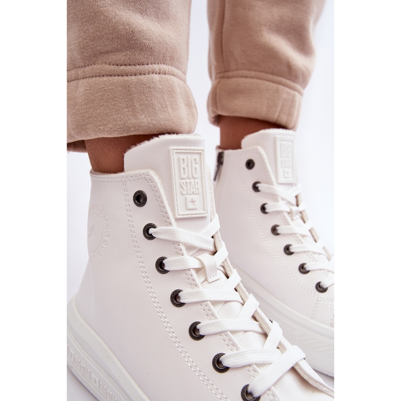 Isolierte Damen-Sneaker mit Reißverschluss, Weiß, Big Star MM274021 1