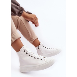 Isolierte Damen-Sneaker mit Reißverschluss, Weiß, Big Star MM274021 2