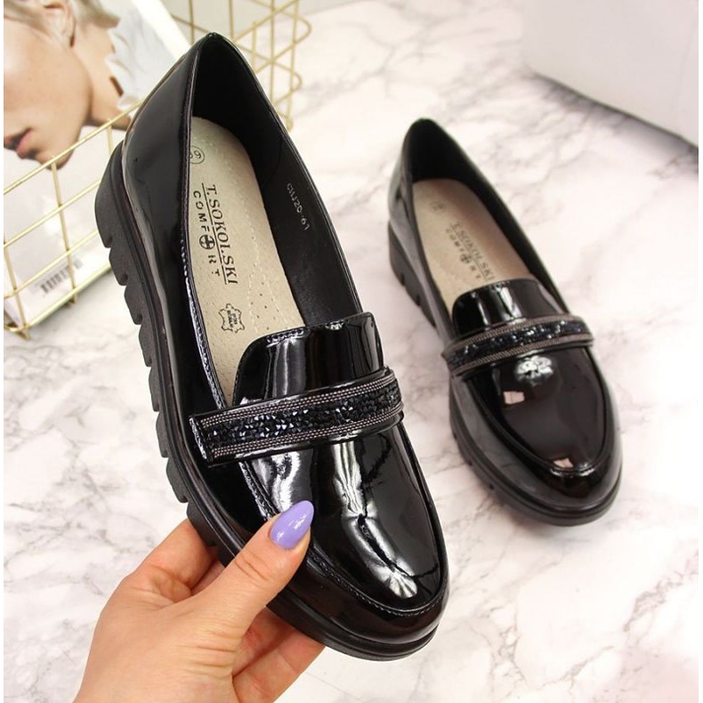 Bequeme Lack-Slipper T.Sokolski W SCA62, schwarz 1