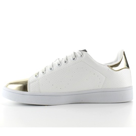 Turnschuhe mit metallischen Zehen YP-01 Gold weiß gelb 1