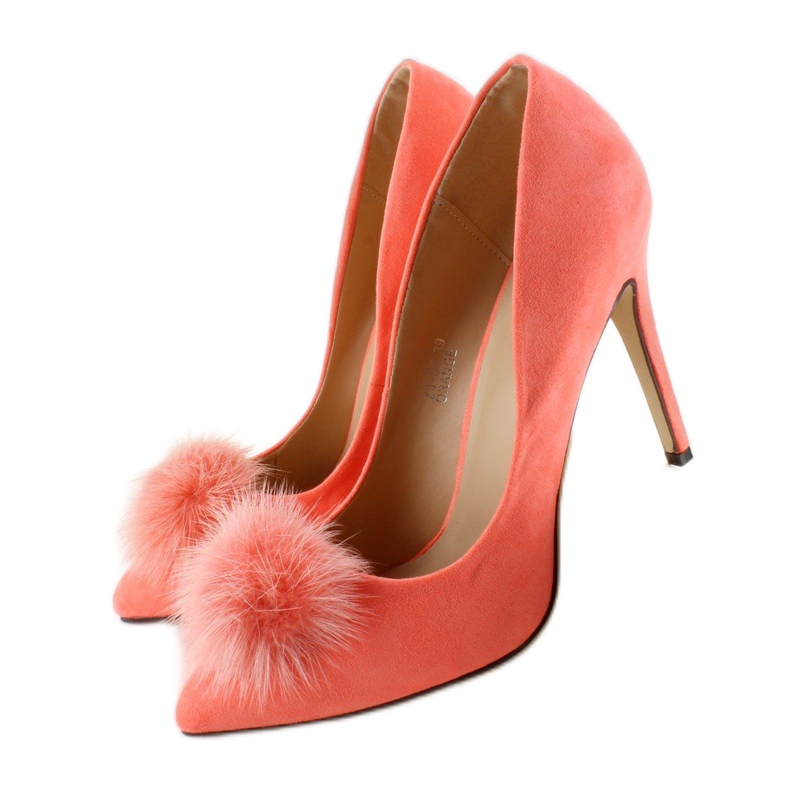 Pins mit einem Pompom von ZJ-06 Orangendosen rosa 2