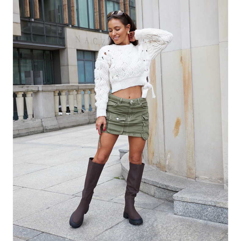 Braune, matte klassische Edwards-Stiefel 1