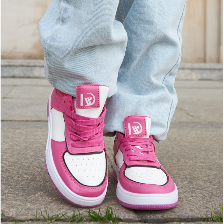 Inna Weiß-lila Barrette TA-503 Fuchsia-Sneaker 1
