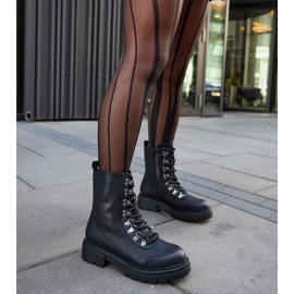 Inna Schwarze, klassische, isolierte Concordia-Stiefeletten 2