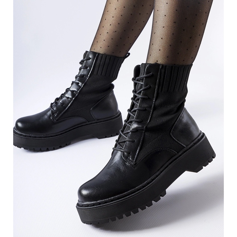 Schwarze Sebastiano-Arbeitssocken zum Hineinschlüpfen 1