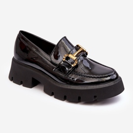 WS1 Damen-Loafer aus Lackleder mit Verzierung, Schwarz Peuria 1