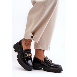 WS1 Damen-Loafer aus Lackleder mit Verzierung, Schwarz Peuria 2