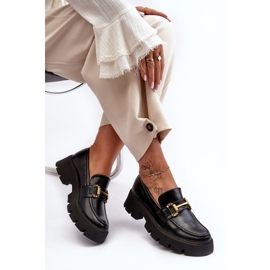 Damen-Loafer mit Dekoration Schwarz Peuria 2