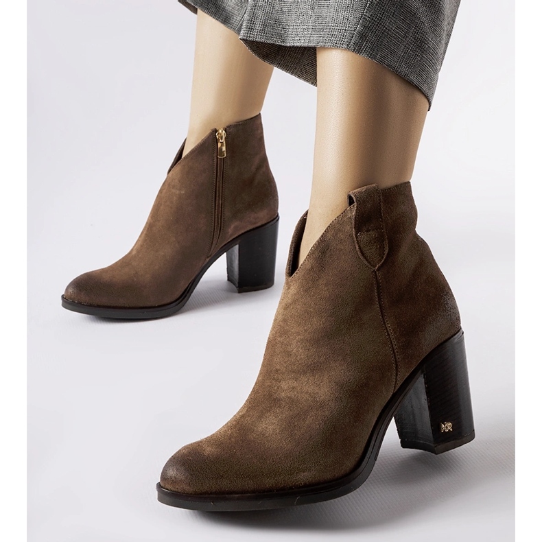 Karino isolierte Stiefel aus braunem Wildleder 1