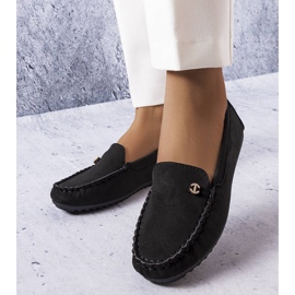 BM Schwarze Loafer mit Ledersohle von Verrill 1