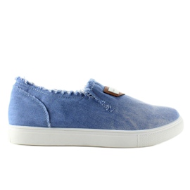 Denim-Slipper mit NB22 L. Blauem Abzeichen 1