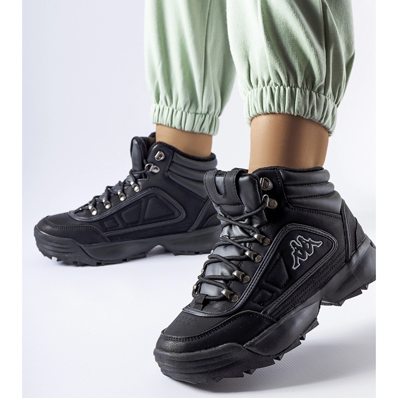 Schwarze, hochwarme Kappa 242968 Shivoo-Schuhe 1