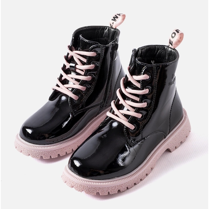 Schwarz-rosa Paluello-Kinderstiefel 1