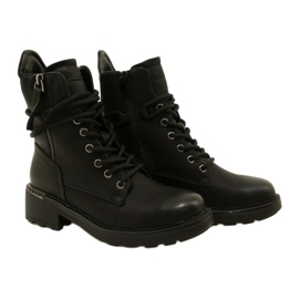 Evento Hohe Stiefel der Frauen mit einem Reißverschluss schwarz 21BT35-4226 5