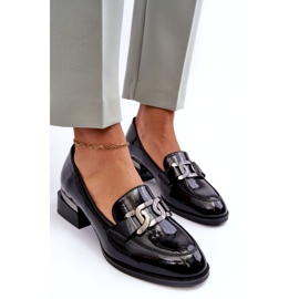 Vinceza Lacklederschuhe, schwarze High Heels Mokassins 2