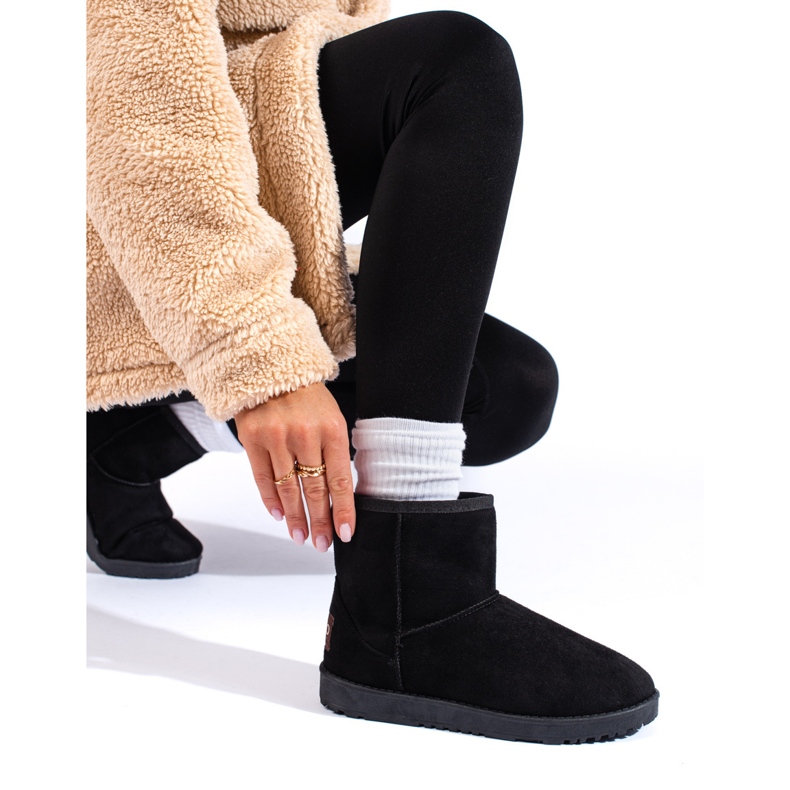 TRENDI Klassisches Mukluki schwarz 1