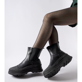 Schwarze Stiefeletten mit sportlicher Ermanno-Sohle 1