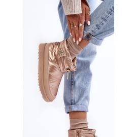 Isolierte Damen-Schneestiefel Lee Cooper LCJ-23-44-1965L Beige golden 2