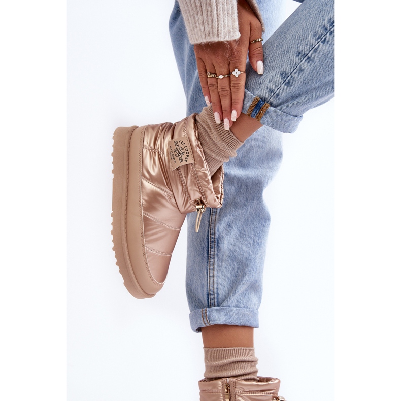 Isolierte Damen-Schneestiefel Lee Cooper LCJ-23-44-1965L Beige golden 2