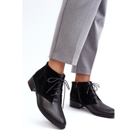 Modische schwarze Damen-Schnürstiefel Kefora 5