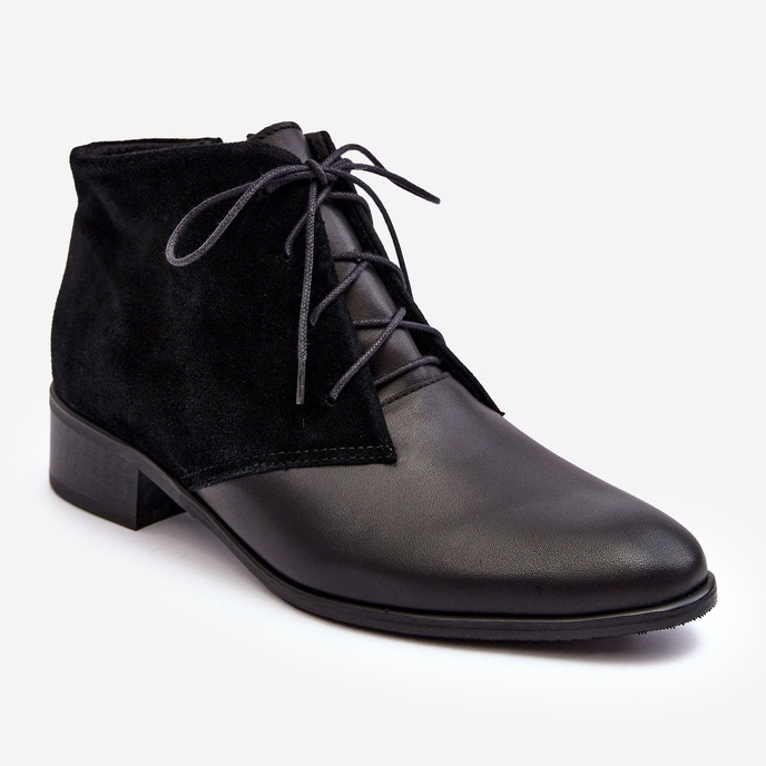 Modische schwarze Damen-Schnürstiefel Kefora 2