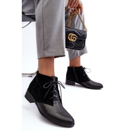 Modische schwarze Damen-Schnürstiefel Kefora 8