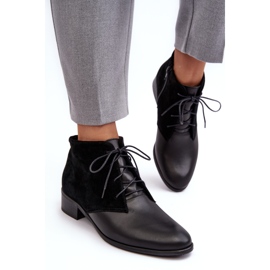 Modische schwarze Damen-Schnürstiefel Kefora 7
