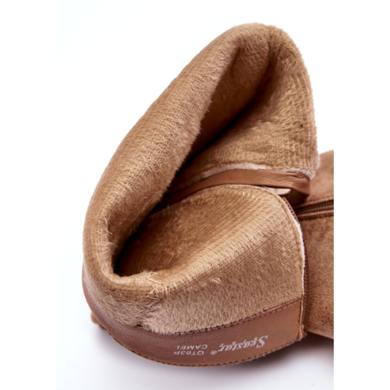 Seastar Dunkelbeige Wildleder-Stiefel mit hohem Absatz von Kilrenita 4