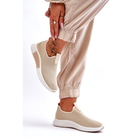 Klassische Slip-On-Sportschuhe für Damen, Beige 4