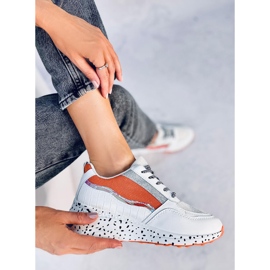 Milano Orange Sportschuhe für Damen weiß 5