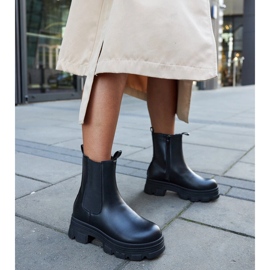 Schwarze Stiefeletten auf der Placido-Plattform 2