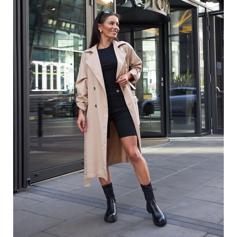 Inna Schwarze Eliot-Sockenstiefeletten mit Schnürung 1