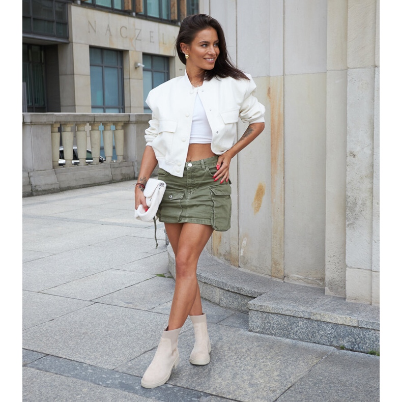 Inna Beigefarbene Slip-on-Stiefeletten von Adalrico 1