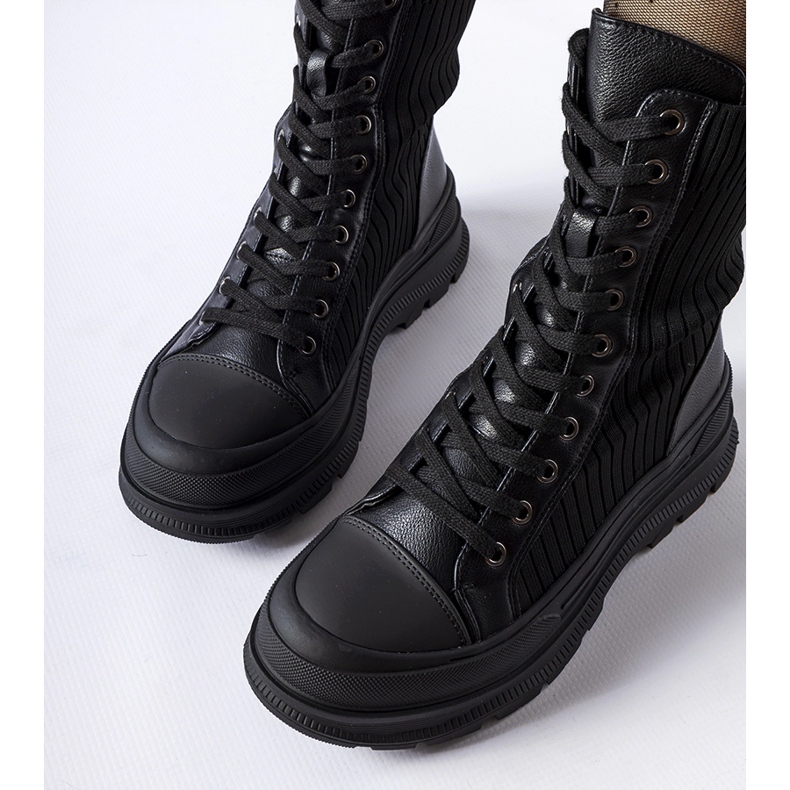 Schwarze Arbeitersocken mit dicker Vitto-Sohle 1