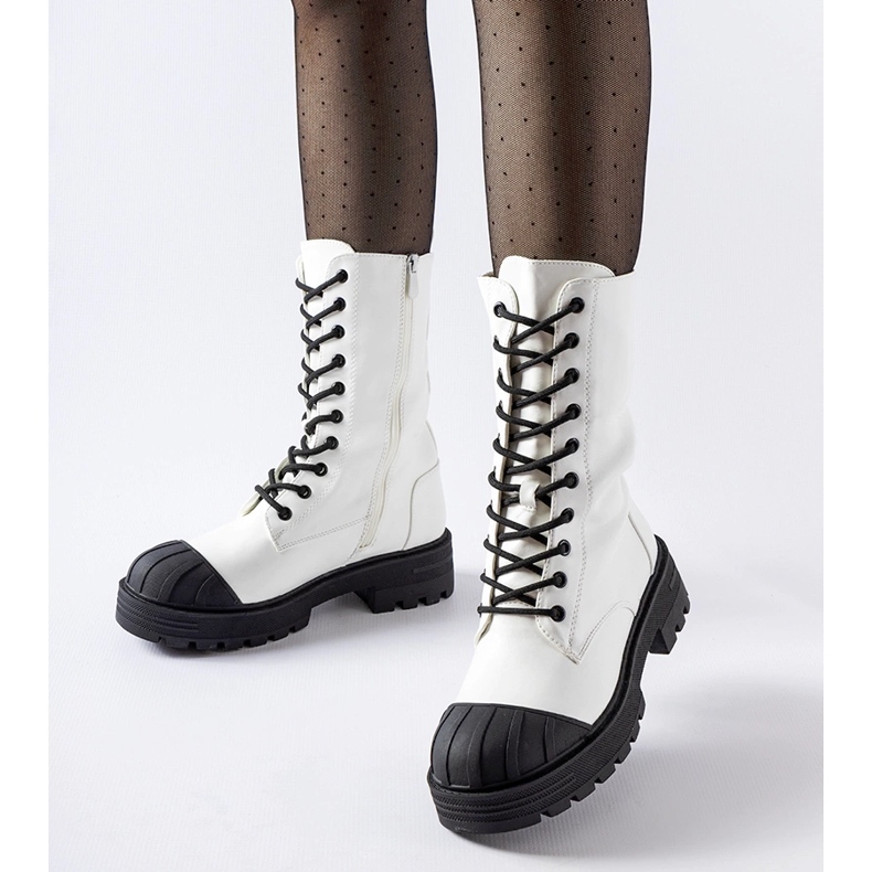 Weiße isolierte Arbeitsstiefel für Damen von Cardinale 1