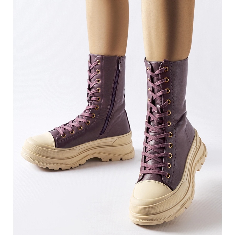 Lila isolierte Schuhe mit dicker Sohle Giselda 1