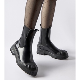 Schwarze, isolierte, massive Albanese-Stiefelette 1