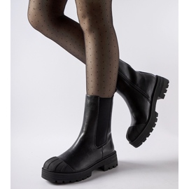 Inna Schwarze, klassische, isolierte Porcigatone-Stiefel 1