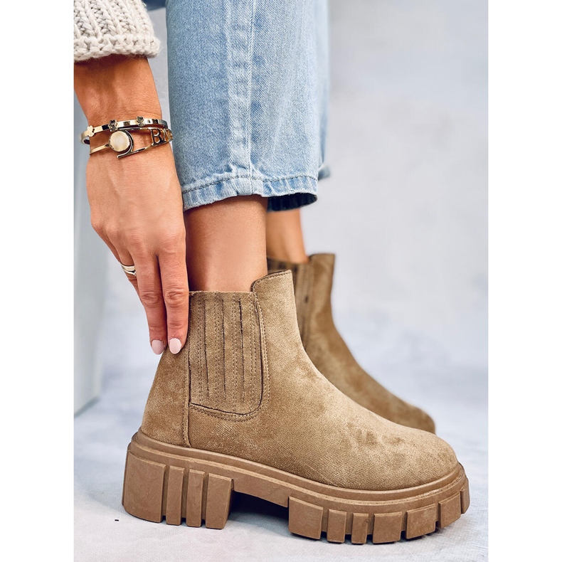 Leigh Khaki Jodhpur-Stiefel für Damen beige 1