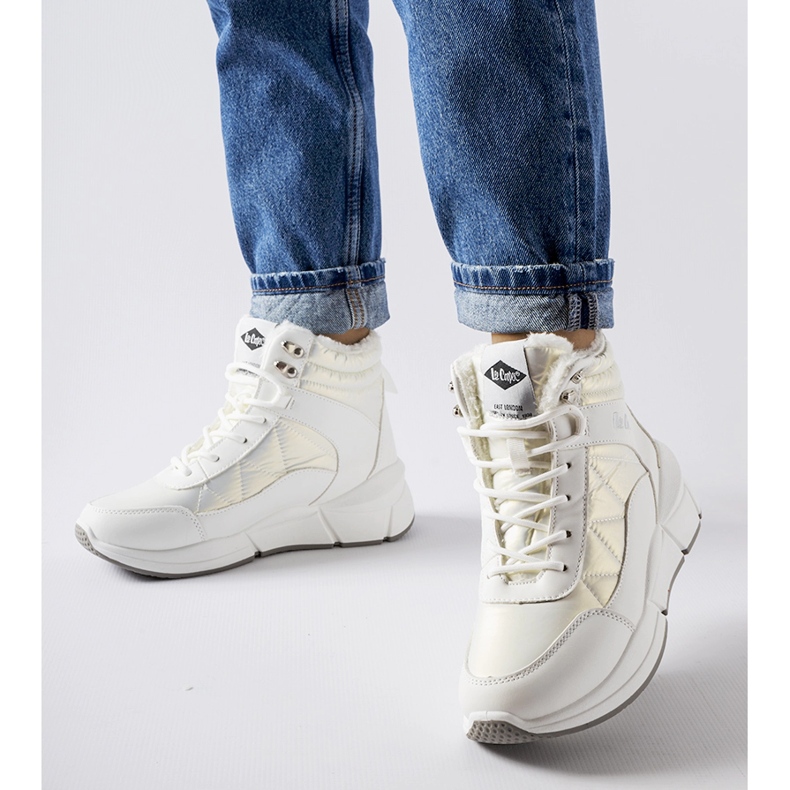 Weiße isolierte Stiefel Lee Cooper LCJ-23-44-1983L 1