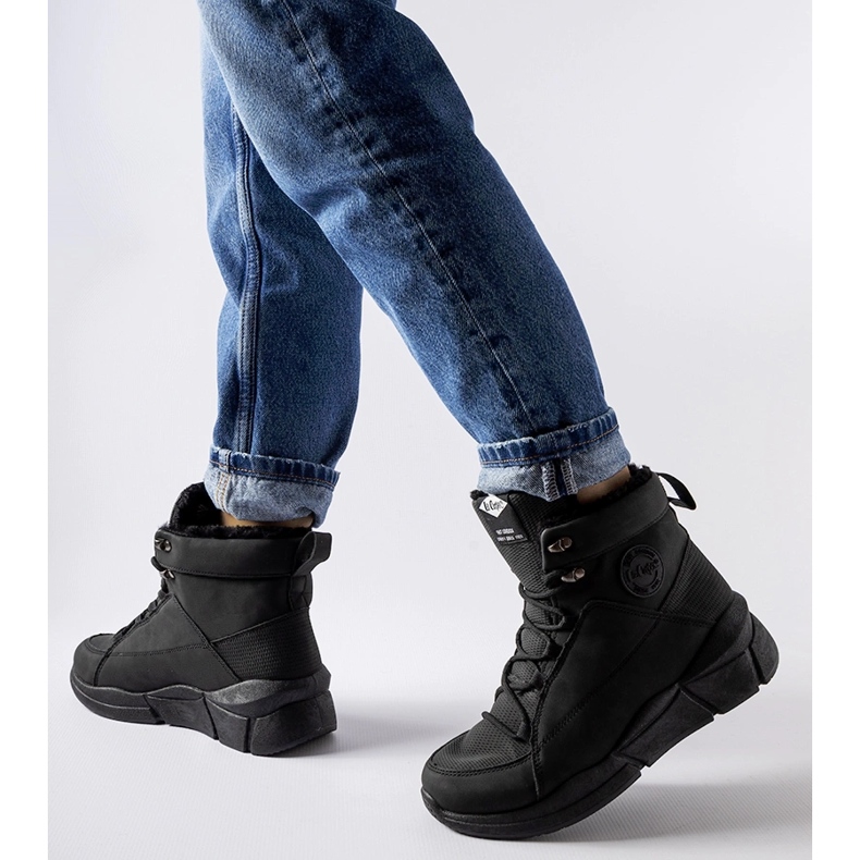 Schwarze Lee Cooper LCJ-23-44-1979L hohe Stiefel 2