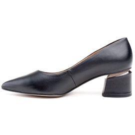 Marco Shoes Schwarze Pumps 1424P Marco gold in der Ferse 2