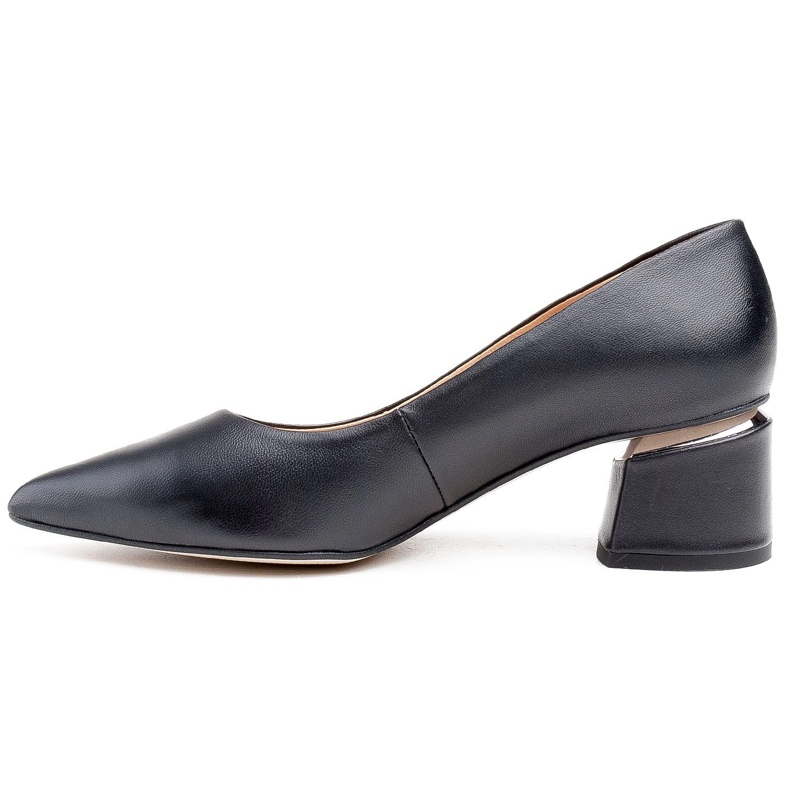Marco Shoes Schwarze Pumps 1424P Marco gold in der Ferse 2