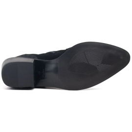 Marco Shoes Schwarze Stiefel aus naturbelassenem Wildleder ohne Isolierung 5