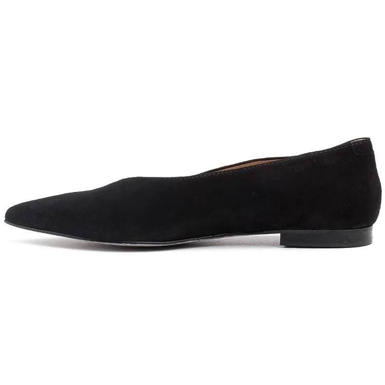Marco Shoes Schwarze Ballerinas aus natürlichem Wildleder 2