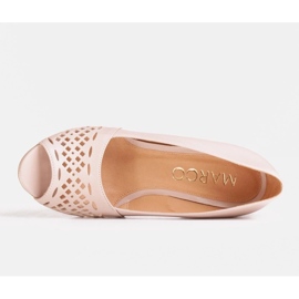 Marco Shoes Beige Pumps mit perforierter Front 2